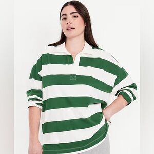 Old Navy Oversized Rugby Polo long sleeve tee